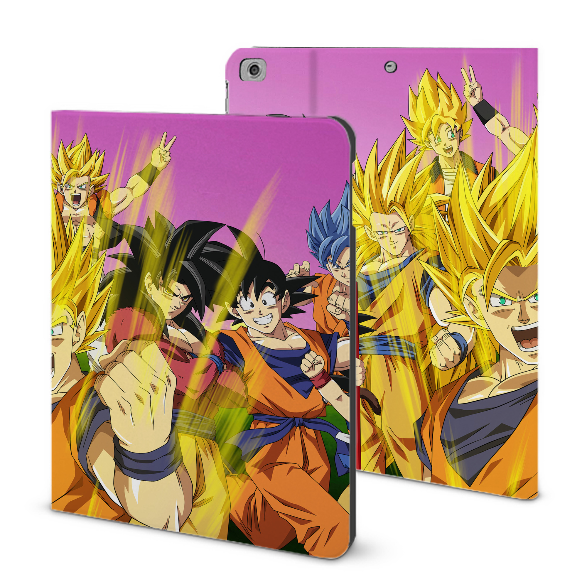 （画像用） ドラゴンボール DRAGON BALL IPad ケース ブック型 PUレザー TPU 耐衝撃 軽量 薄型 ペン収納なし 全面保護 IPad 各モデル対応